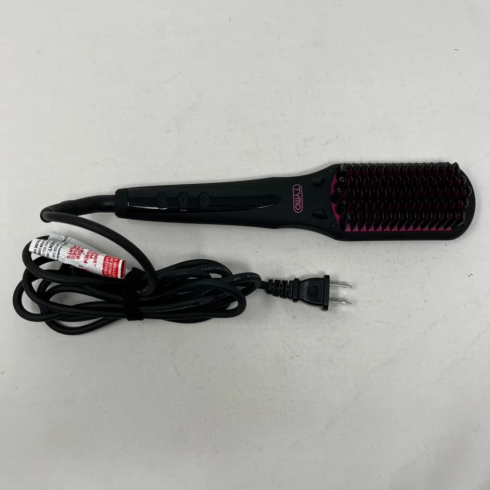TYMO Ring Hair Straightening Brush HC101S Black Pink Ionic Heating Tool